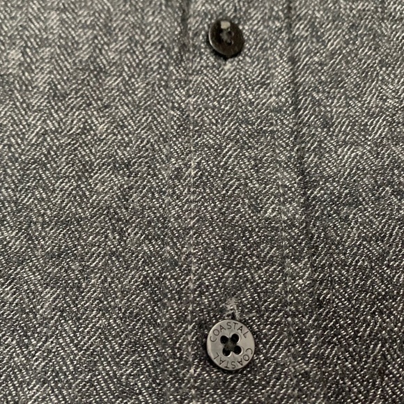 Men’s charcoal grey L/S button front shirt- XXL - Picture 6 of 8